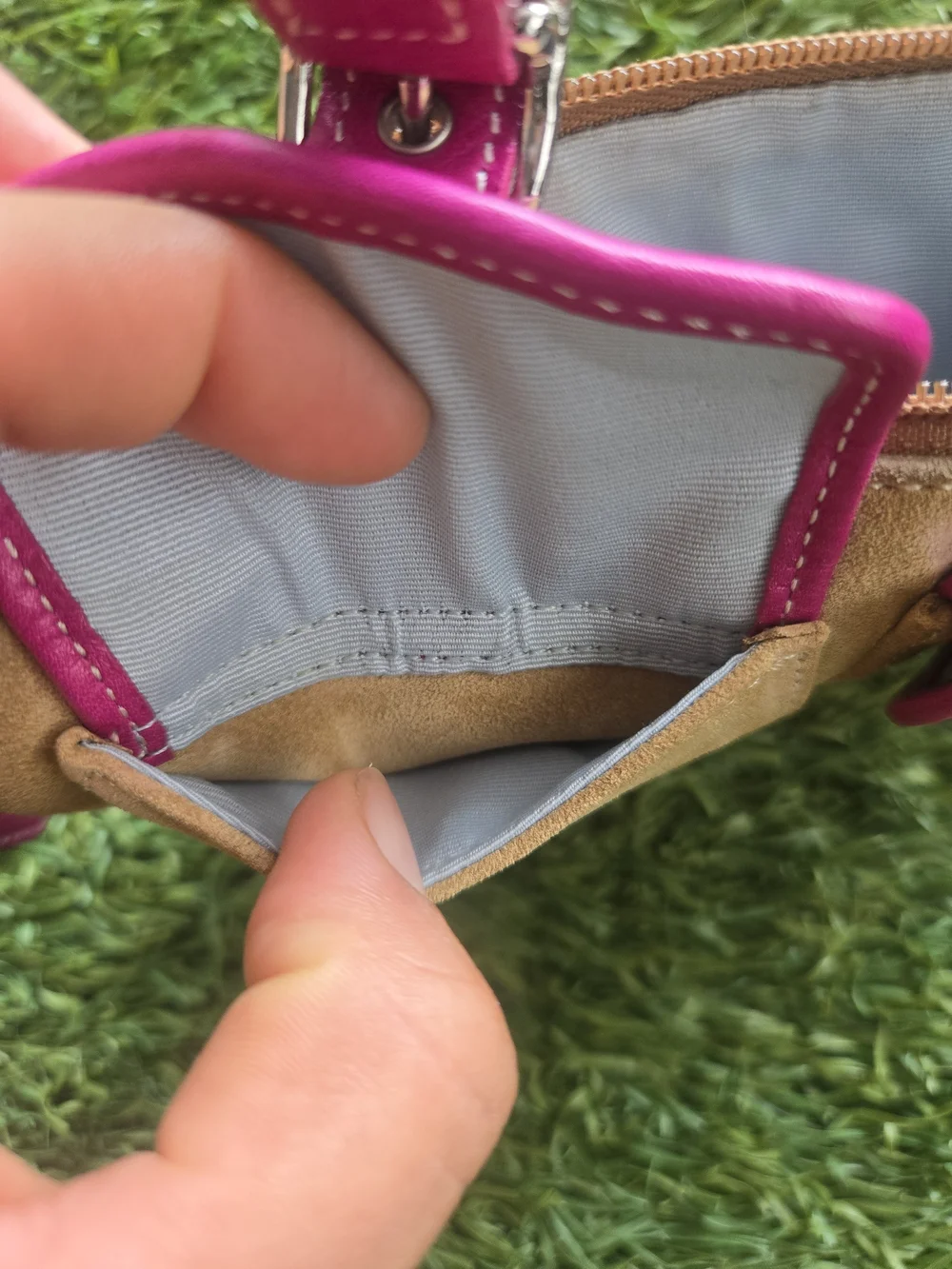 Coach wristlet tan